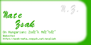 mate zsak business card